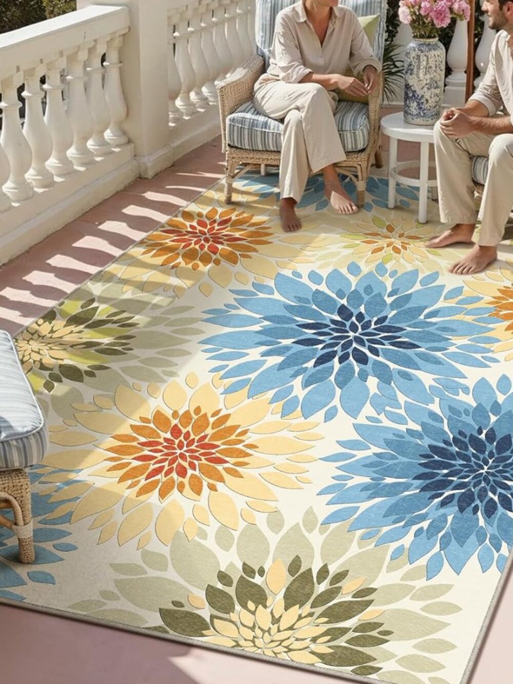 Indoor Outdoor Area Rug 5x8